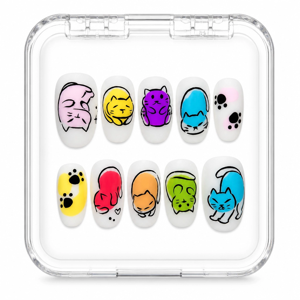 Press-on Nails Wholesale $7.90 Chromatic Whimsy by Yabe Vietnam
