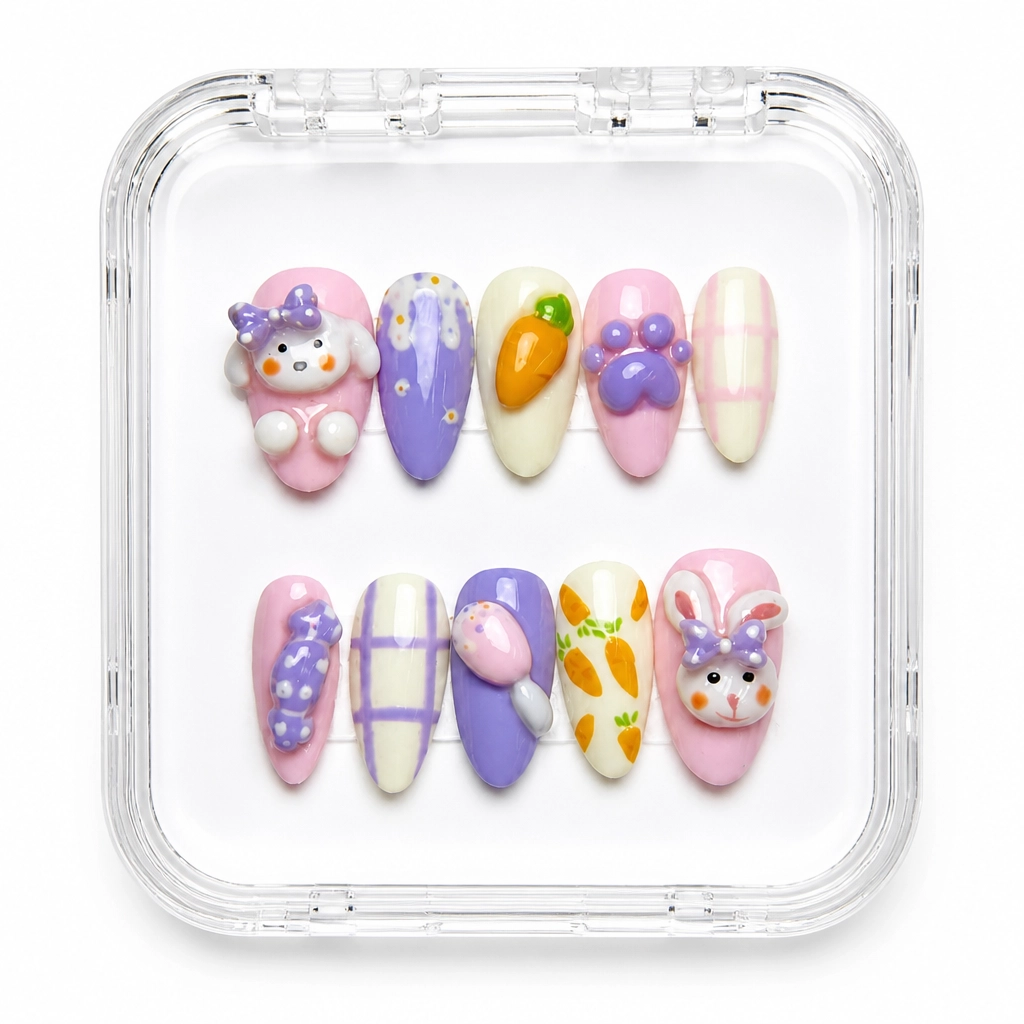 Press-on Nails Wholesale $7.90 Whimsical Charm by Yabe Vietnam