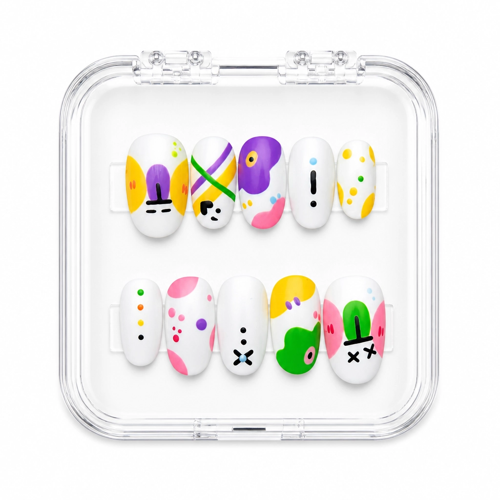 Press-on Nails Wholesale $7.90 Playful Pop Geometry by Yabe Vietnam