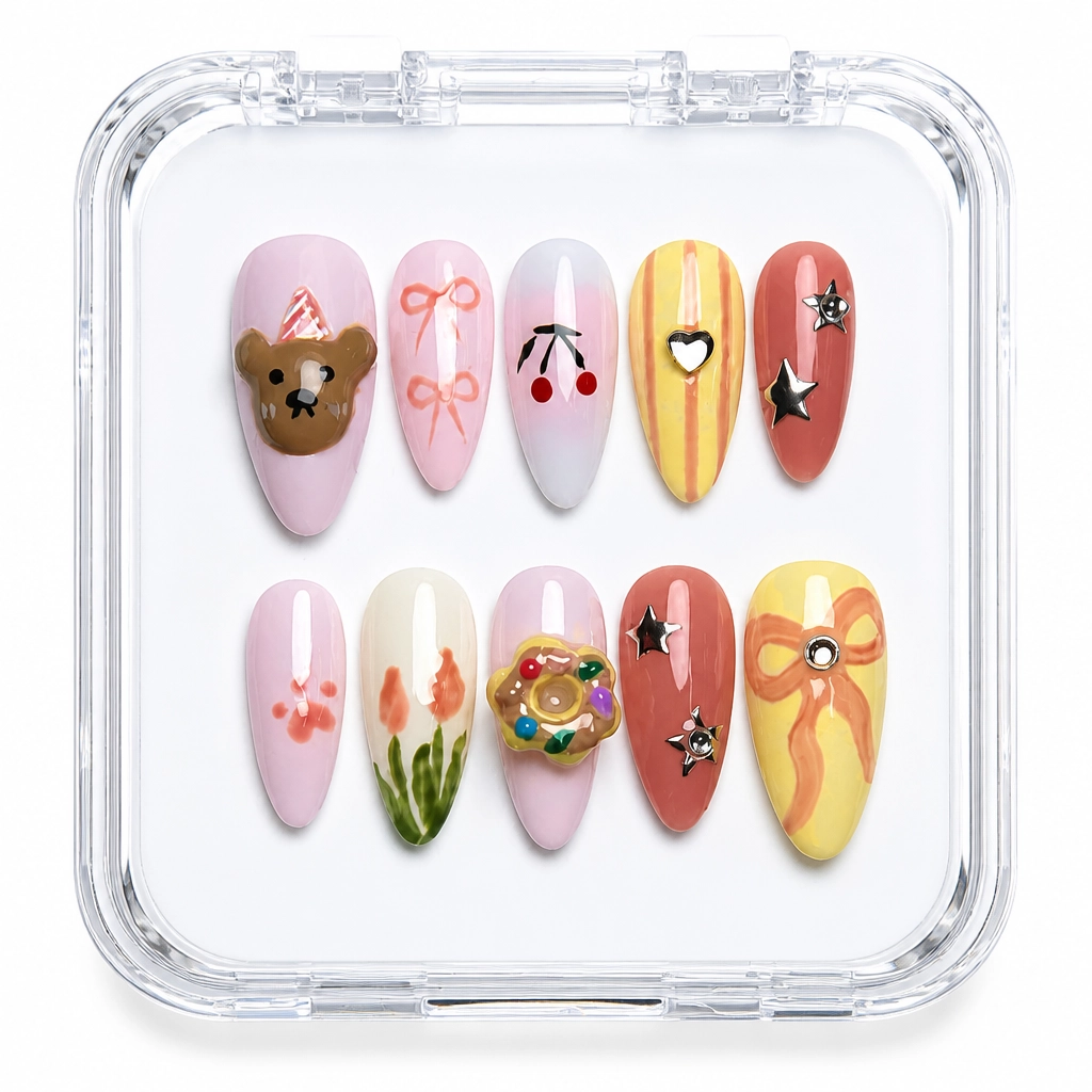 Press-on Nails Wholesale $7.90 Botanical Bliss by Yabe Vietnam