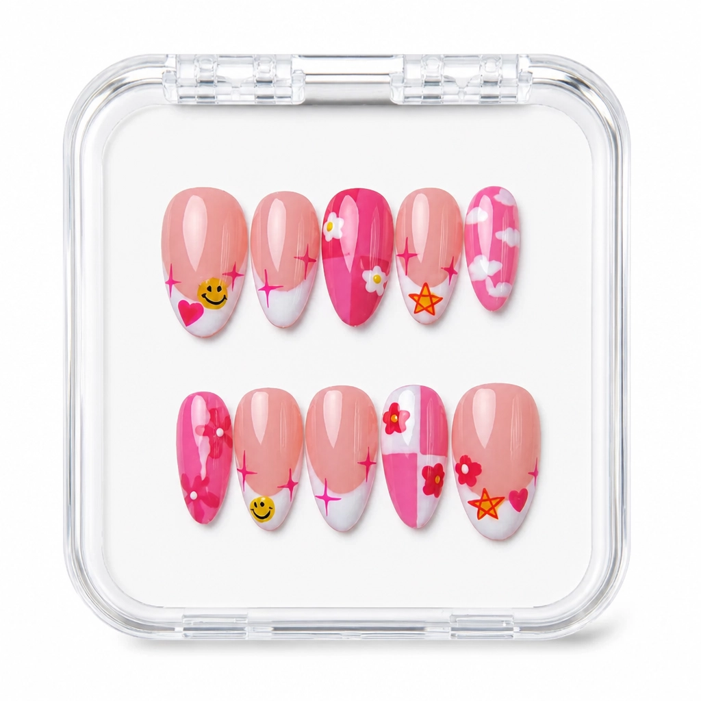 Press-on Nails Wholesale $7.90 Floral Bloom Elegance by Yabe Vietnam