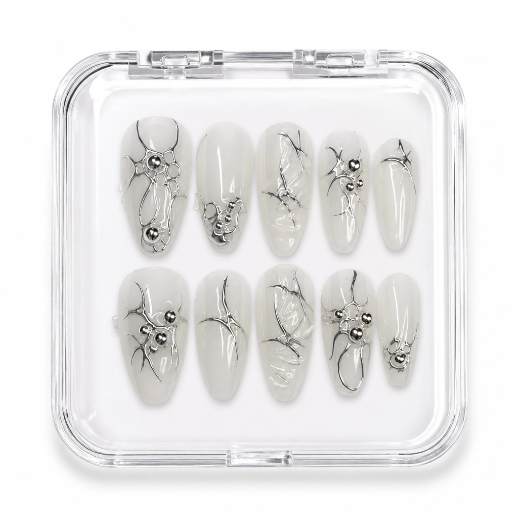 Press-on Nails Wholesale $7.90 Marble Dewdrop by Yabe Vietnam