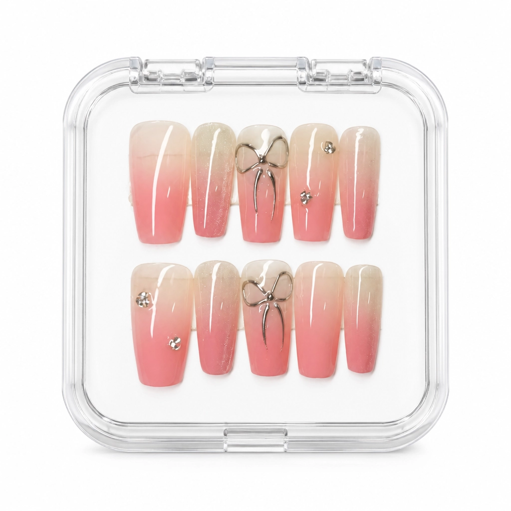 Press-on Nails Wholesale $7.90 Coral Charm by Yabe Vietnam