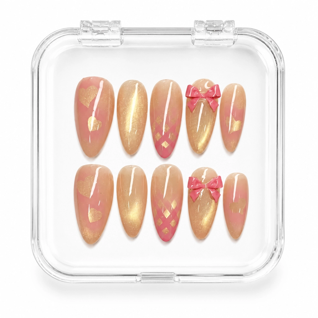 Press-on Nails Wholesale $7.90 Rosé Coquette by Yabe Vietnam