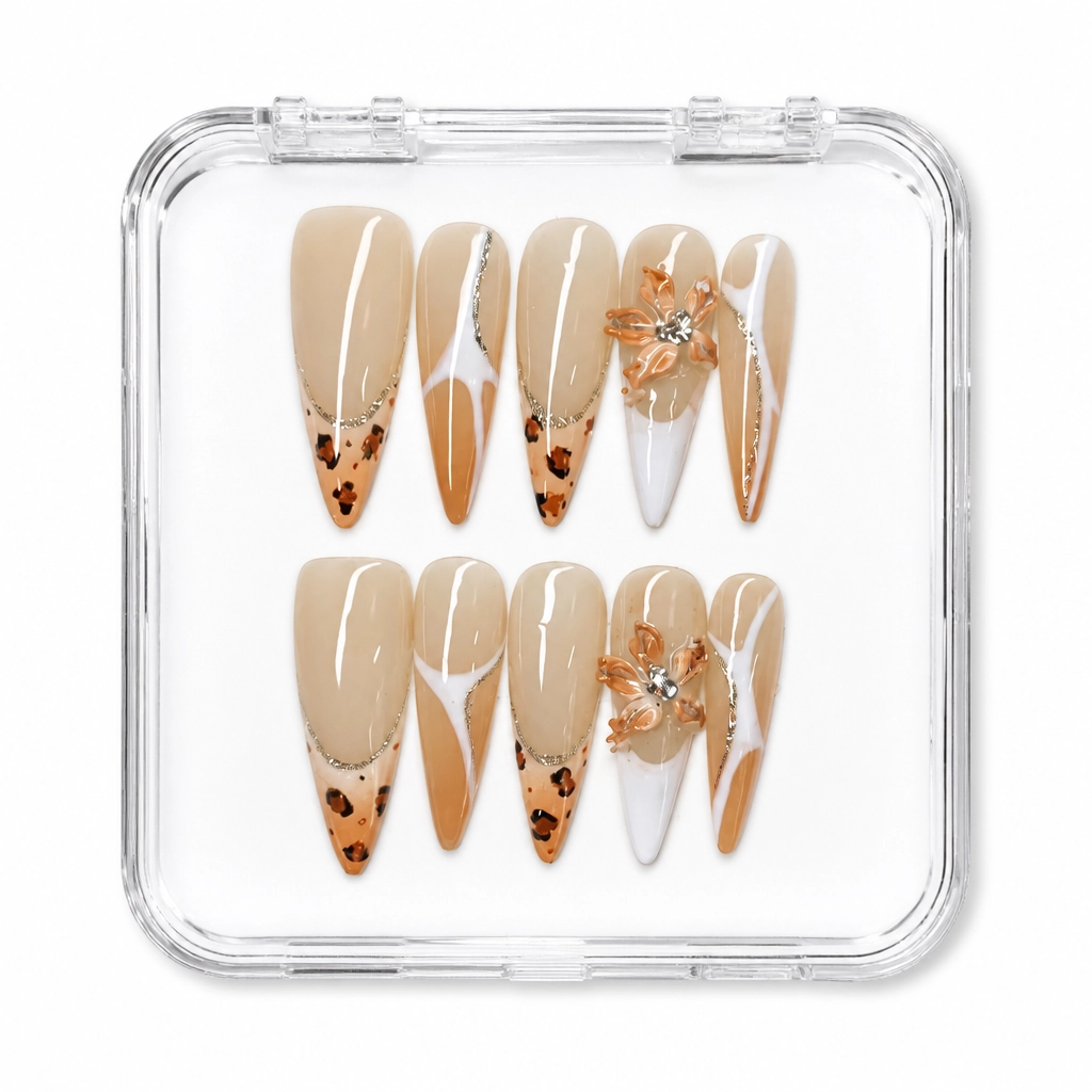 Press-on Nails Wholesale $7.90 Safari Bloom Luxe by Yabe Vietnam