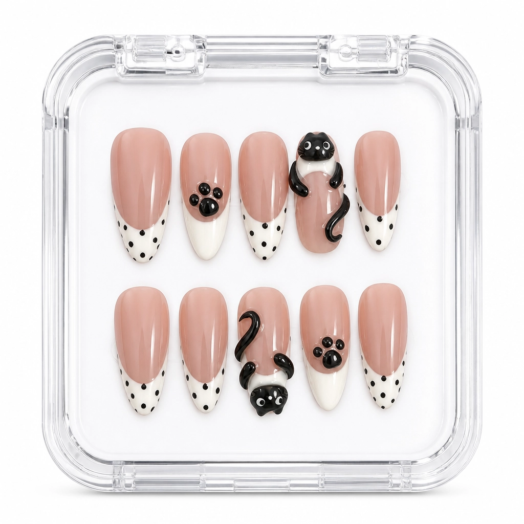 Press-on Nails Wholesale $7.90 Whimsical Whiskers by Yabe Vietnam