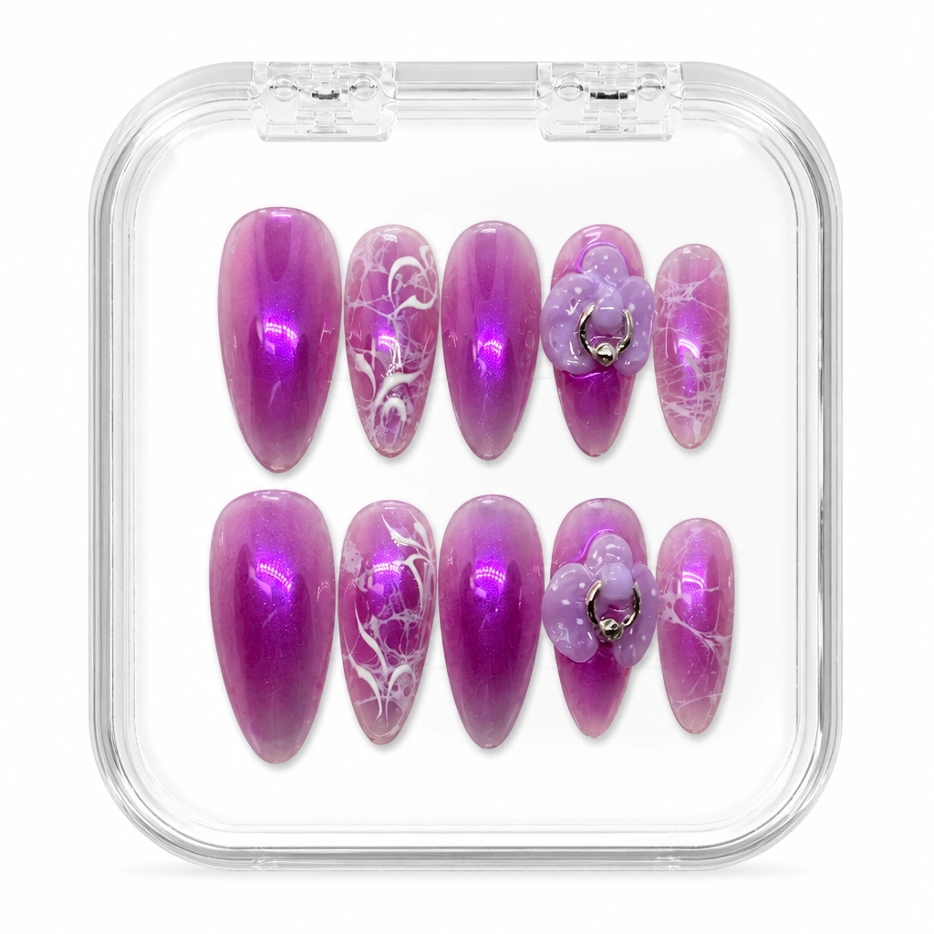 Press-on Nails Wholesale $7.90 Petal Chrome Dream by Yabe Vietnam