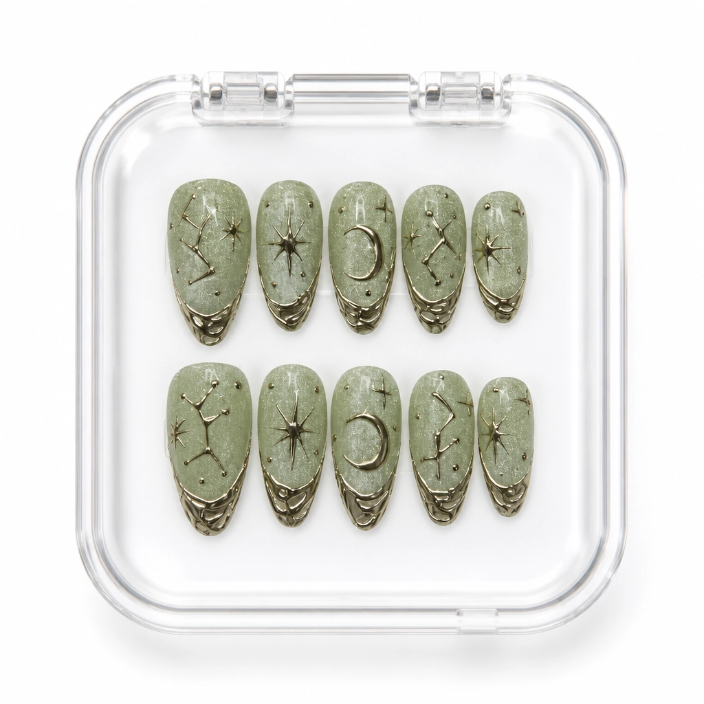 Press-on Nails Wholesale $7.90 Celestial Sage by Yabe Vietnam
