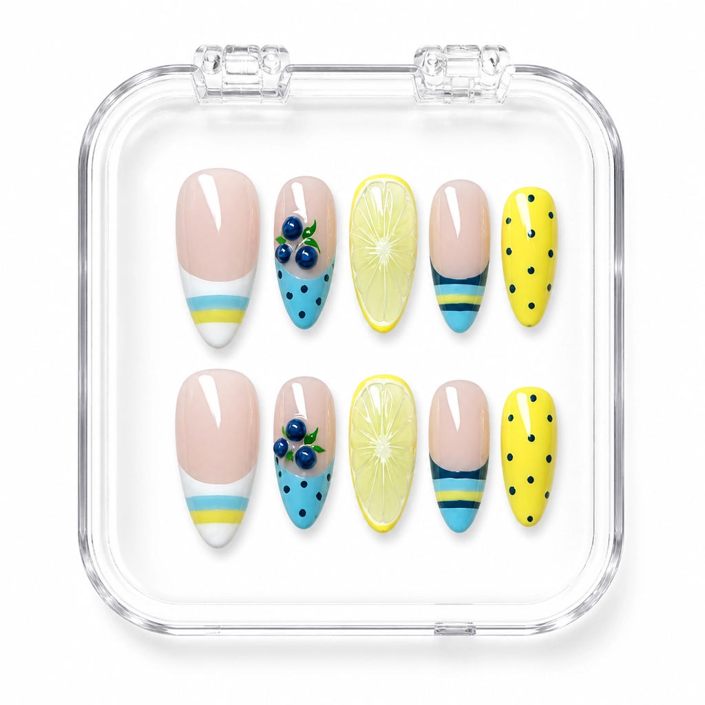 Press-on Nails Wholesale $7.90 Citrus Splash by Yabe Vietnam