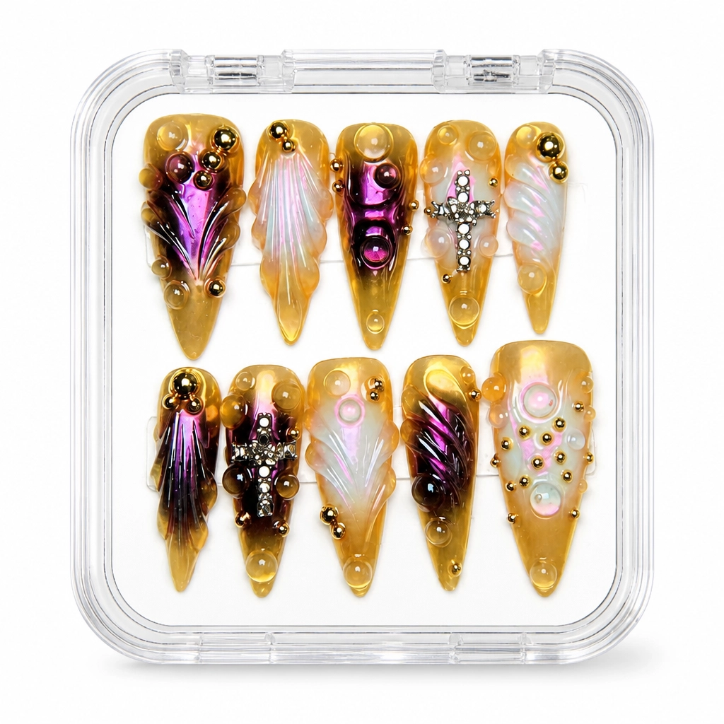 Press-on Nails Wholesale $14.90 Royal Amethyst by Yabe Vietnam
