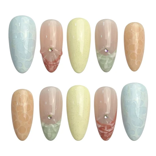 Press-on Nails Wholesale $7.90 Pastel Elegance by Yabe Vietnam
