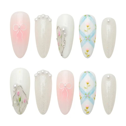 Press-on Nails Wholesale $7.90 Pastel Petalscape by Yabe Vietnam