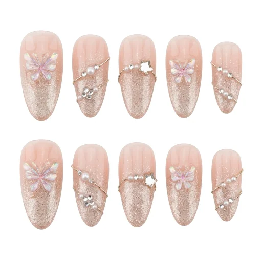 Press-on Nails Wholesale $7.90 Pearl Blossom by Yabe Vietnam