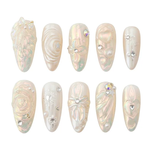 Press-on Nails Wholesale $7.90 Pearlescent Halo by Yabe Vietnam