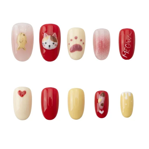 Press-on Nails Wholesale $7.90 Purrfect Paws by Yabe Vietnam