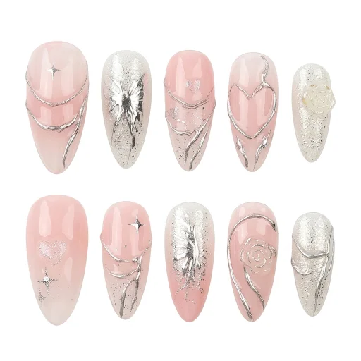 Press-on Nails Wholesale $7.90 Rose Glimmer by Yabe Vietnam