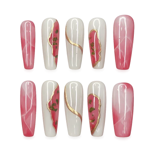 Press-on Nails Wholesale $7.90 Rosy Elegance by Yabe Vietnam