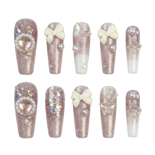 Press-on Nails Wholesale $7.90 Rosy Twinkle 1359 by Yabe Vietnam