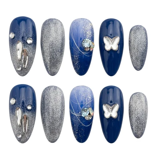 Press-on Nails Wholesale $7.90 Sapphire Frost by Yabe Vietnam