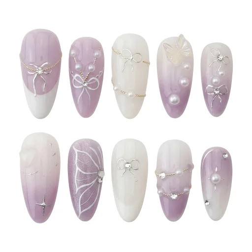 Press-on Nails Wholesale $7.90 Silken Lilac by Yabe Vietnam