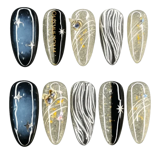 Press-on Nails Wholesale $7.90 Starlit Mosaic by Yabe Vietnam