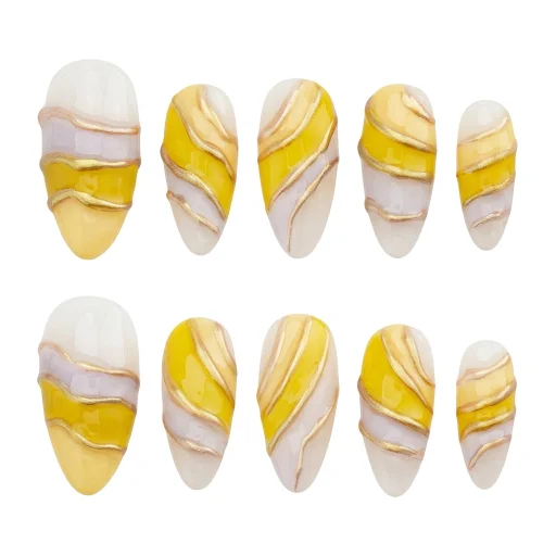 Press-on Nails Wholesale $7.90 Sunny Swirl by Yabe Vietnam
