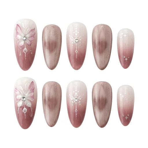 Press-on Nails Wholesale $7.90 Whispering Elegance by Yabe Vietnam